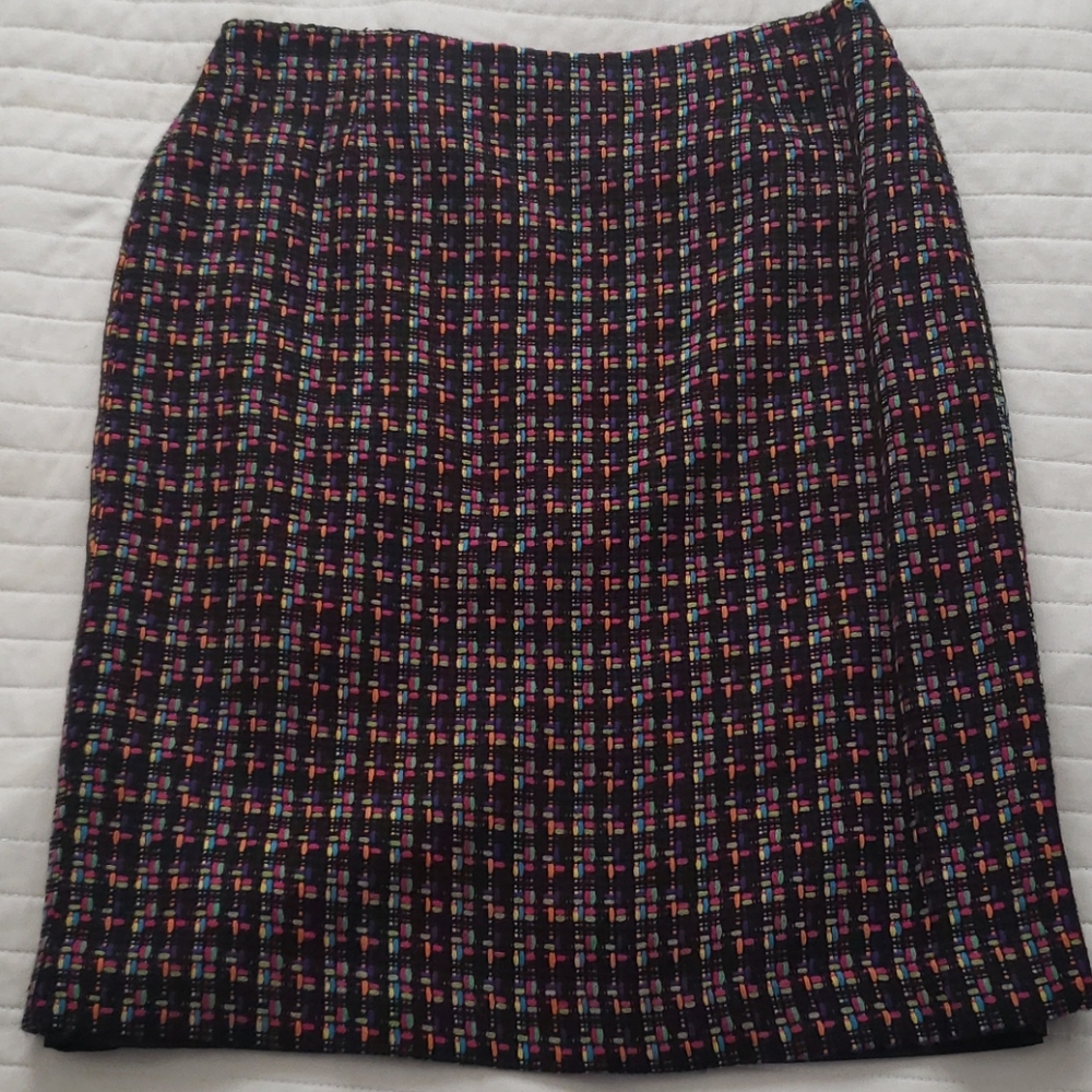 London Times Colorful Pencil Skirt 8